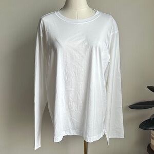 Nwt Sofie D Hoore Womens 38 White Cotton Crisp Longsleeves Quiet Luxury Coastal